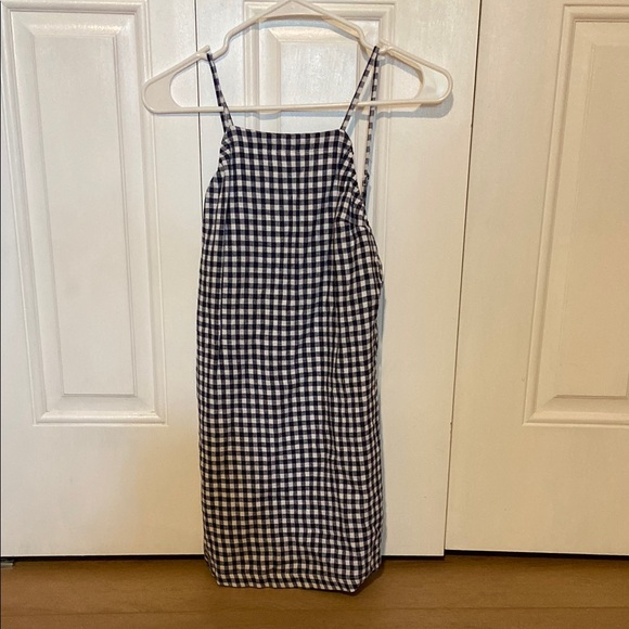 Abercrombie & Fitch Black and White Checkered Mini Dress - Picture 1 of 6